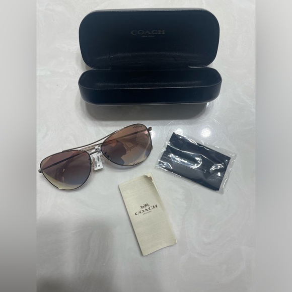 Coach Light Gold Aviators - Picture 2 of 3